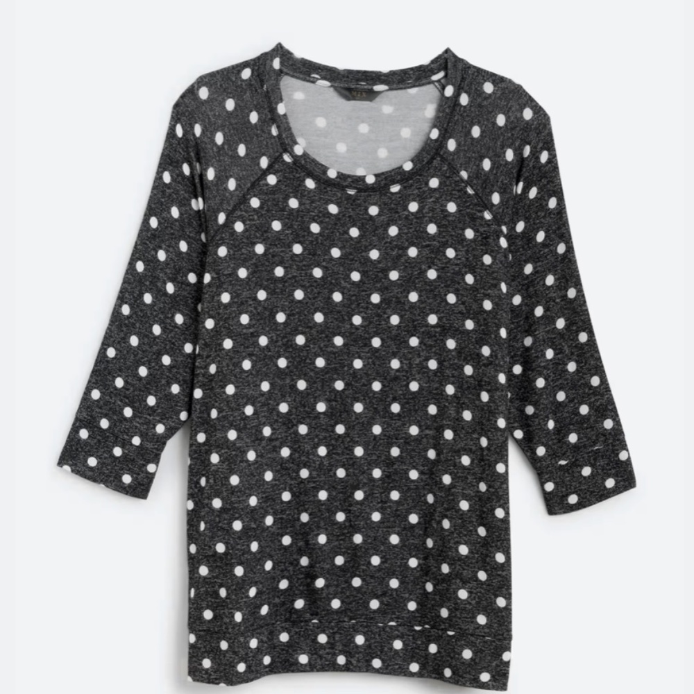 Arnold Three Quarter Sleeve Raglan Knit Top